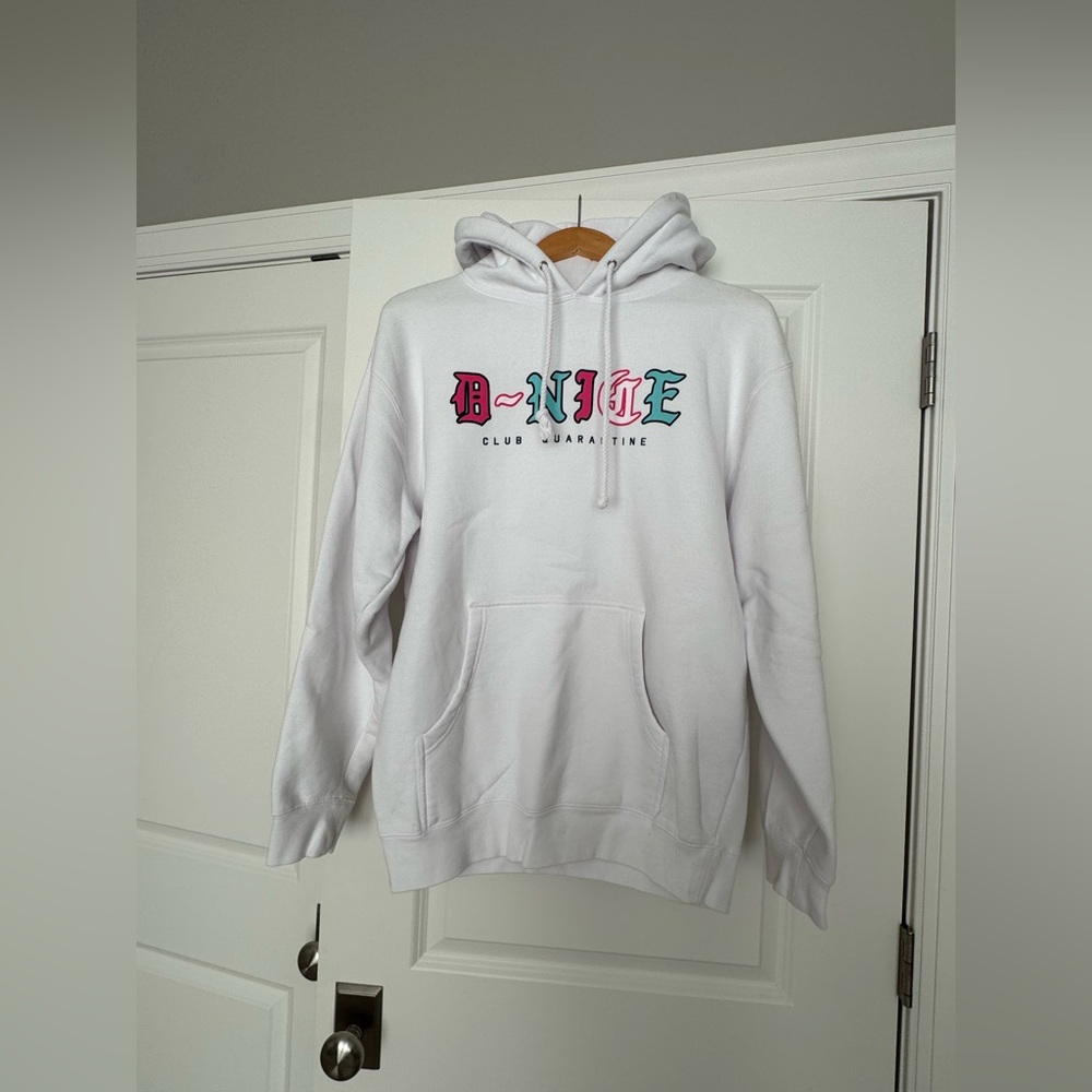 White Hoodie with Colorful Graphic